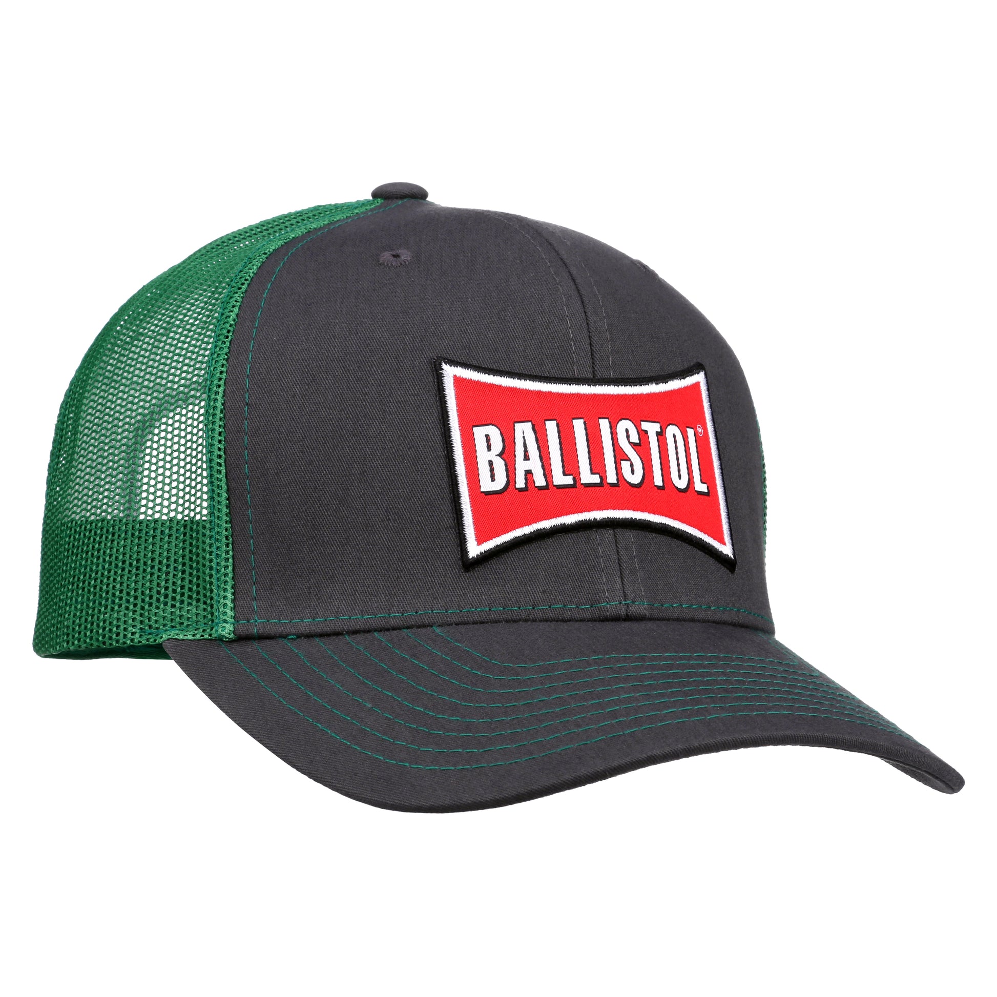 Trucker hat with Ballistol logo on a white background