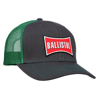 Trucker hat with Ballistol logo on a white background
