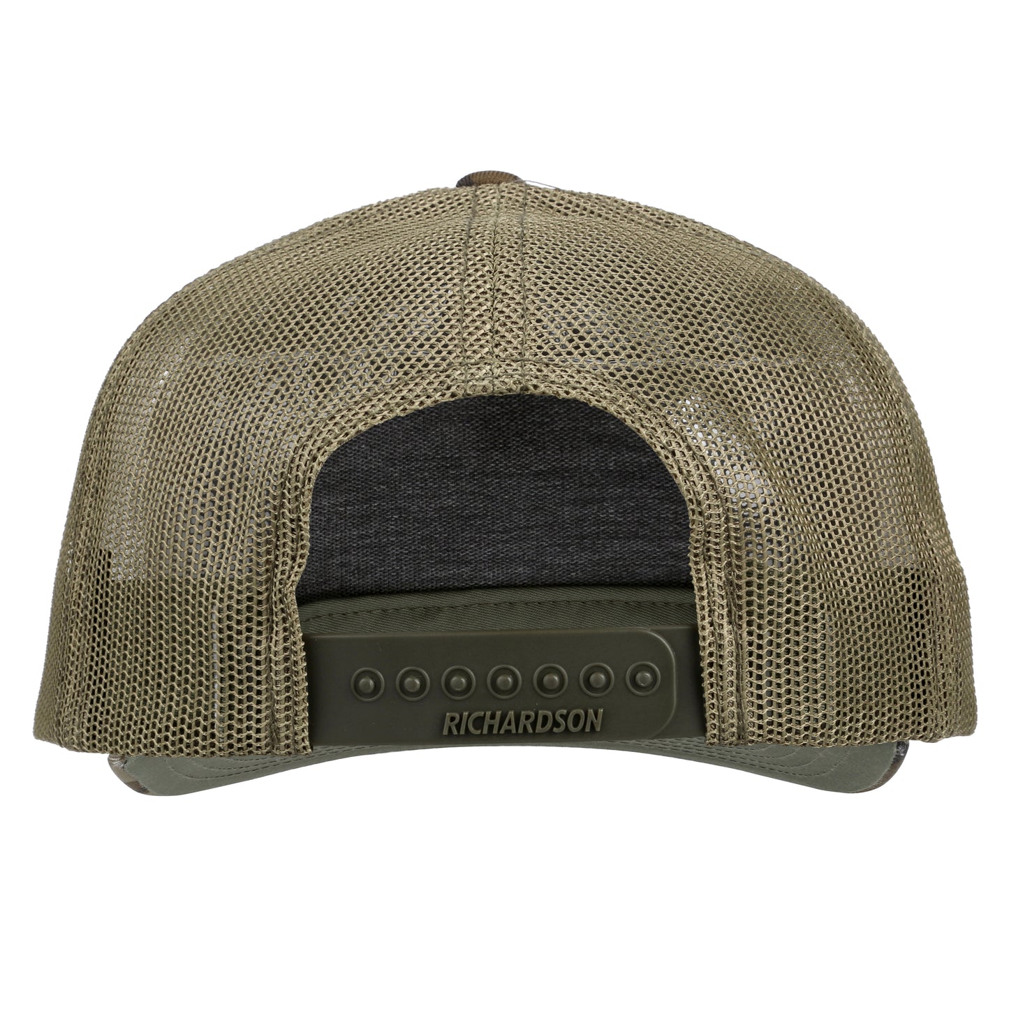 Trucker cap with mesh back on a white background