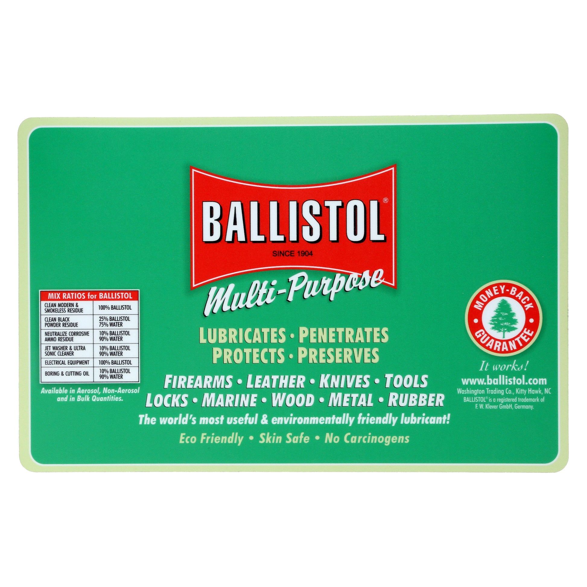 Ballistol multi-purpose lubricant mat on a white background